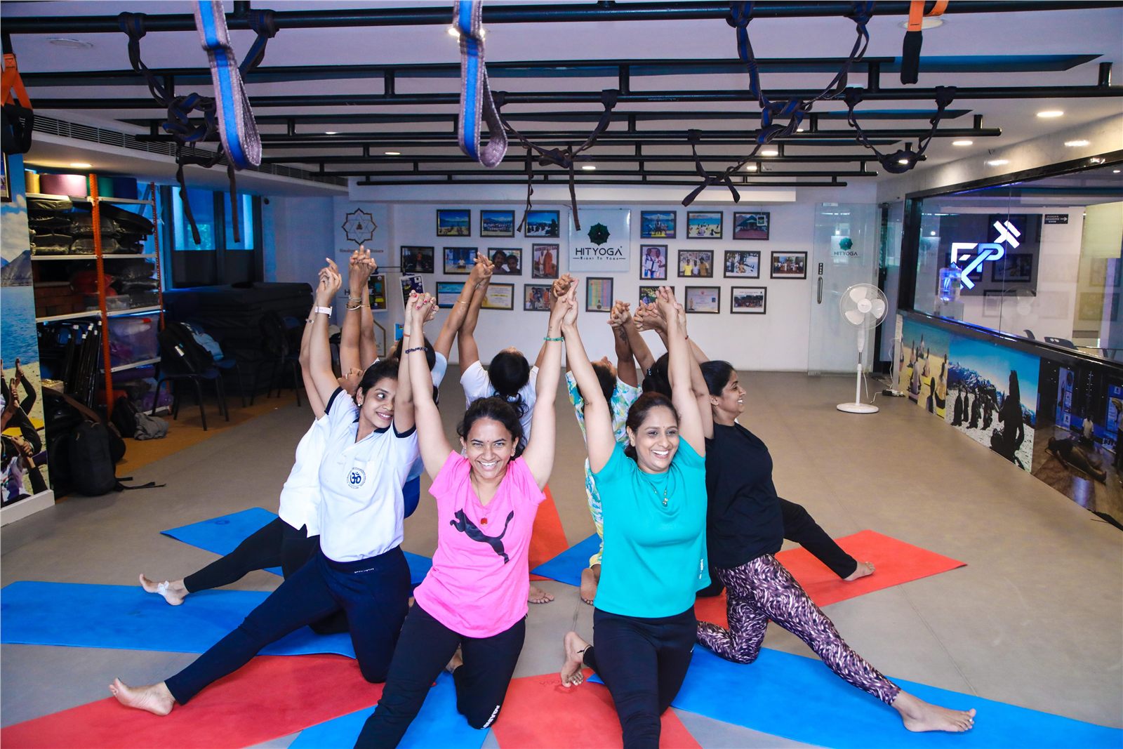 Priyanka guiding a yoga session at justnow YOGA — traditional Hatha Yoga online classes from Prague