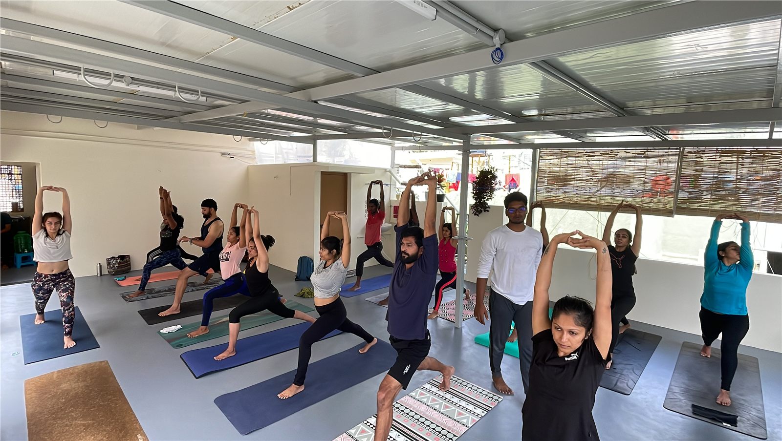 Priyanka in a yoga session at justnow YOGA — yoga and pranayama classes in Prague and online